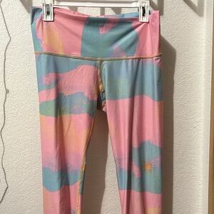 Teeki yoga leggings sunset moon phase